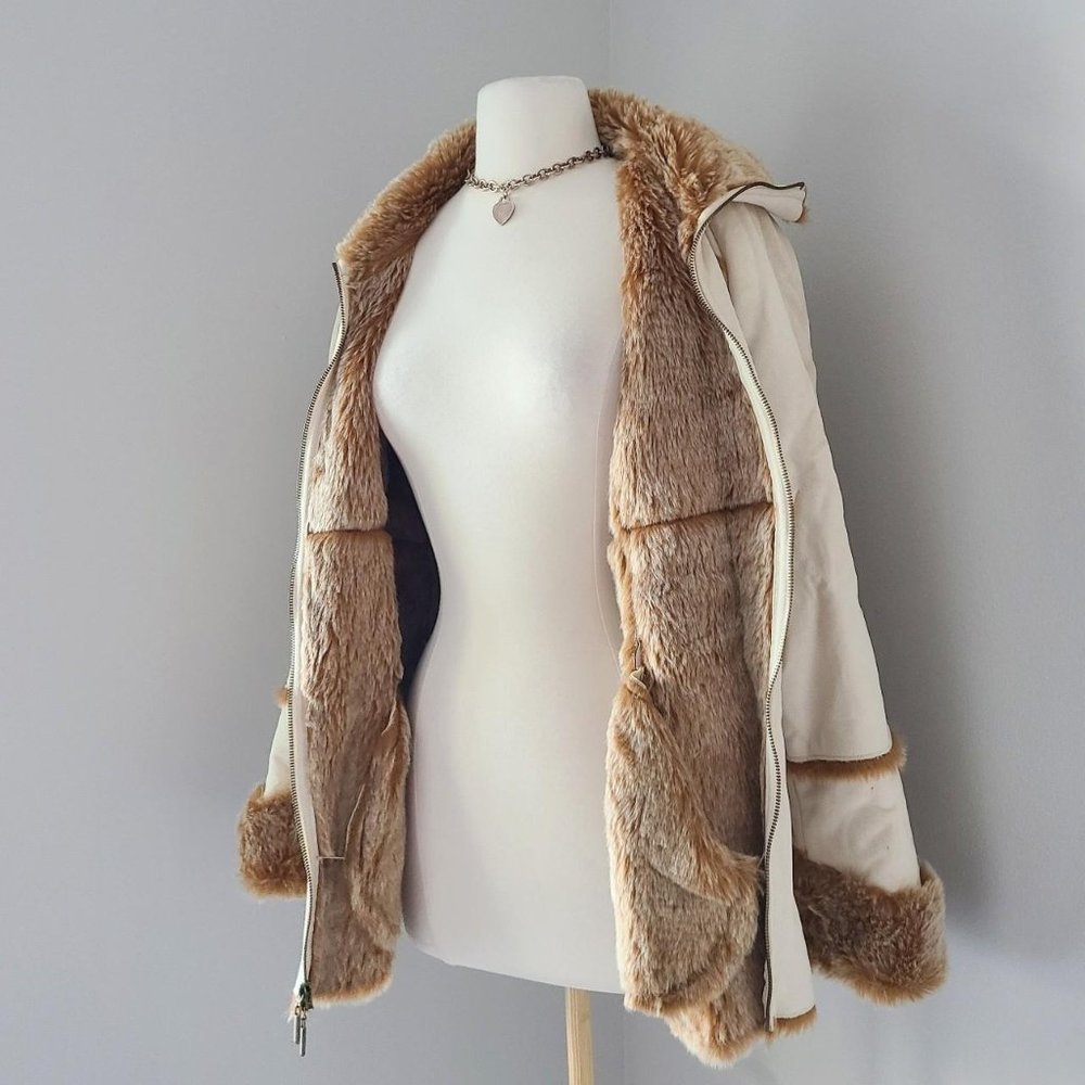 Vintage 90s Big Chill Faux Fur & Sherpa Fuzzy Jacket